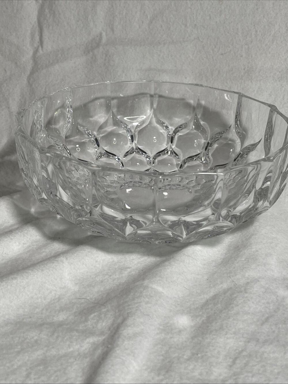 Crystal 8" Serving Bowl Decorative Bowl BEYER Bleikristall 24% Lead